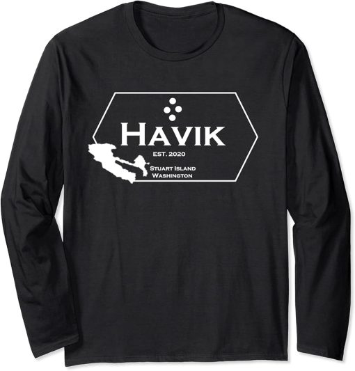 Havik Stuart Island San Juan Islands Washington Shirt Orca Long Sleeve T-Shirt