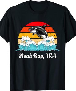 Vintage Neah Bay WA Distressed Orca Killer Whale Art T-Shirt