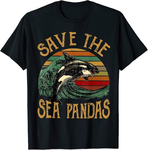 Rescue Killer Whale Orcas Save The Sea Pandas Marine Biology T-Shirt